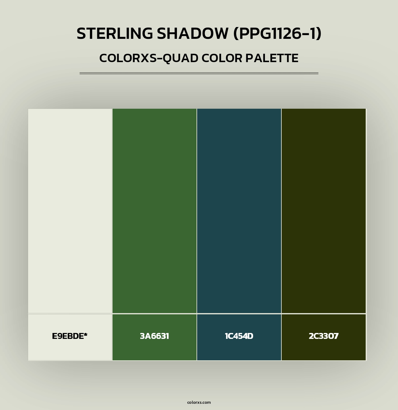 Sterling Shadow (PPG1126-1) - Colorxs Quad Palette