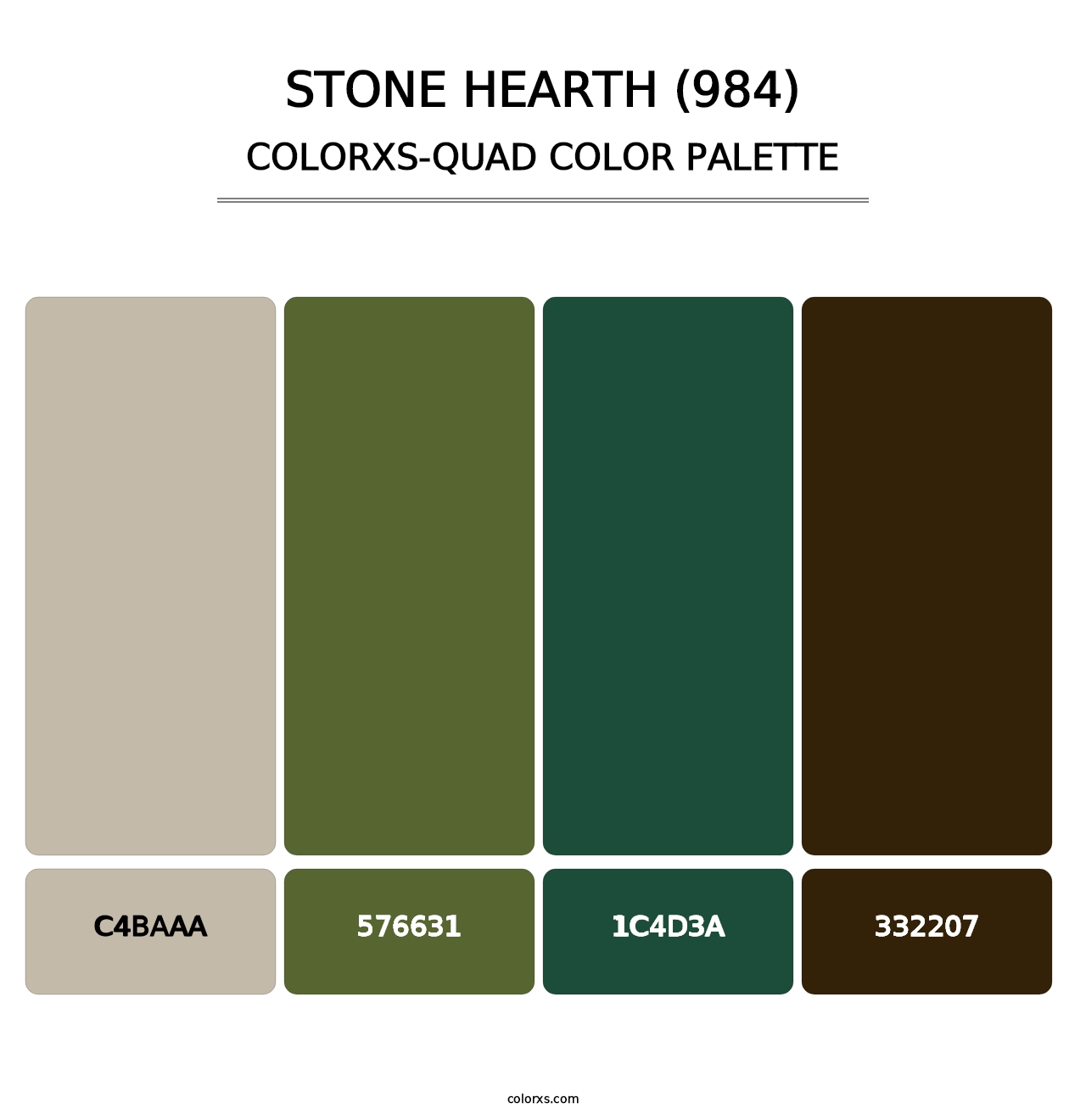 Stone Hearth (984) - Colorxs Quad Palette