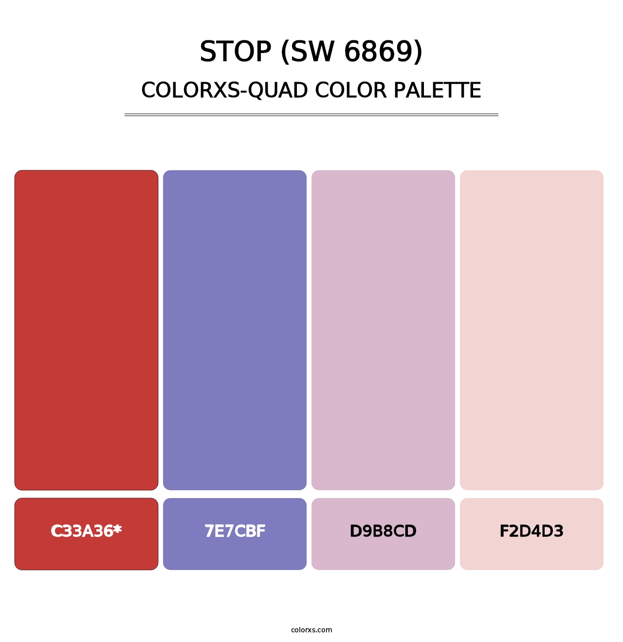 Stop (SW 6869) - Colorxs Quad Palette