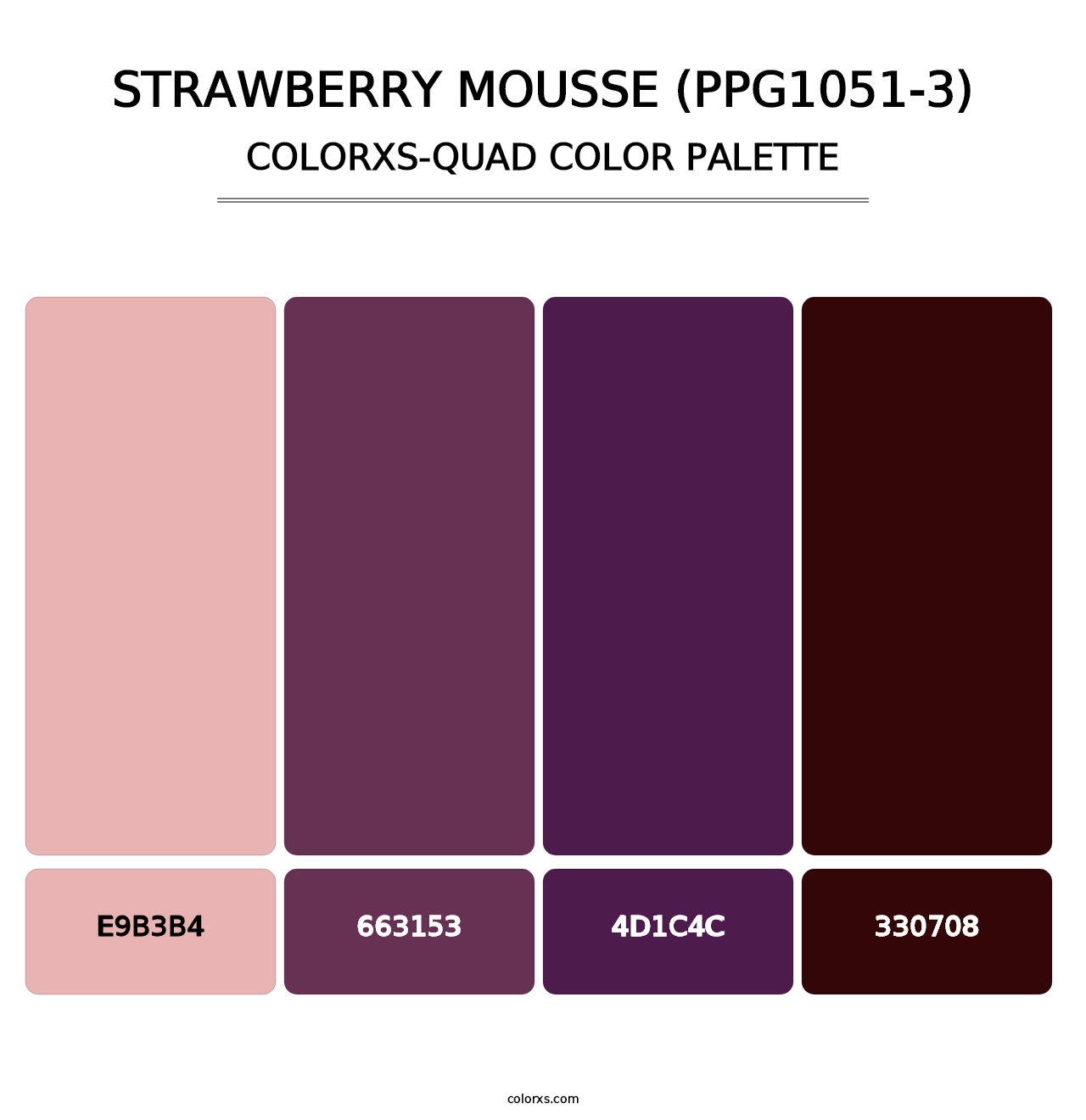 Strawberry Mousse (PPG1051-3) - Colorxs Quad Palette