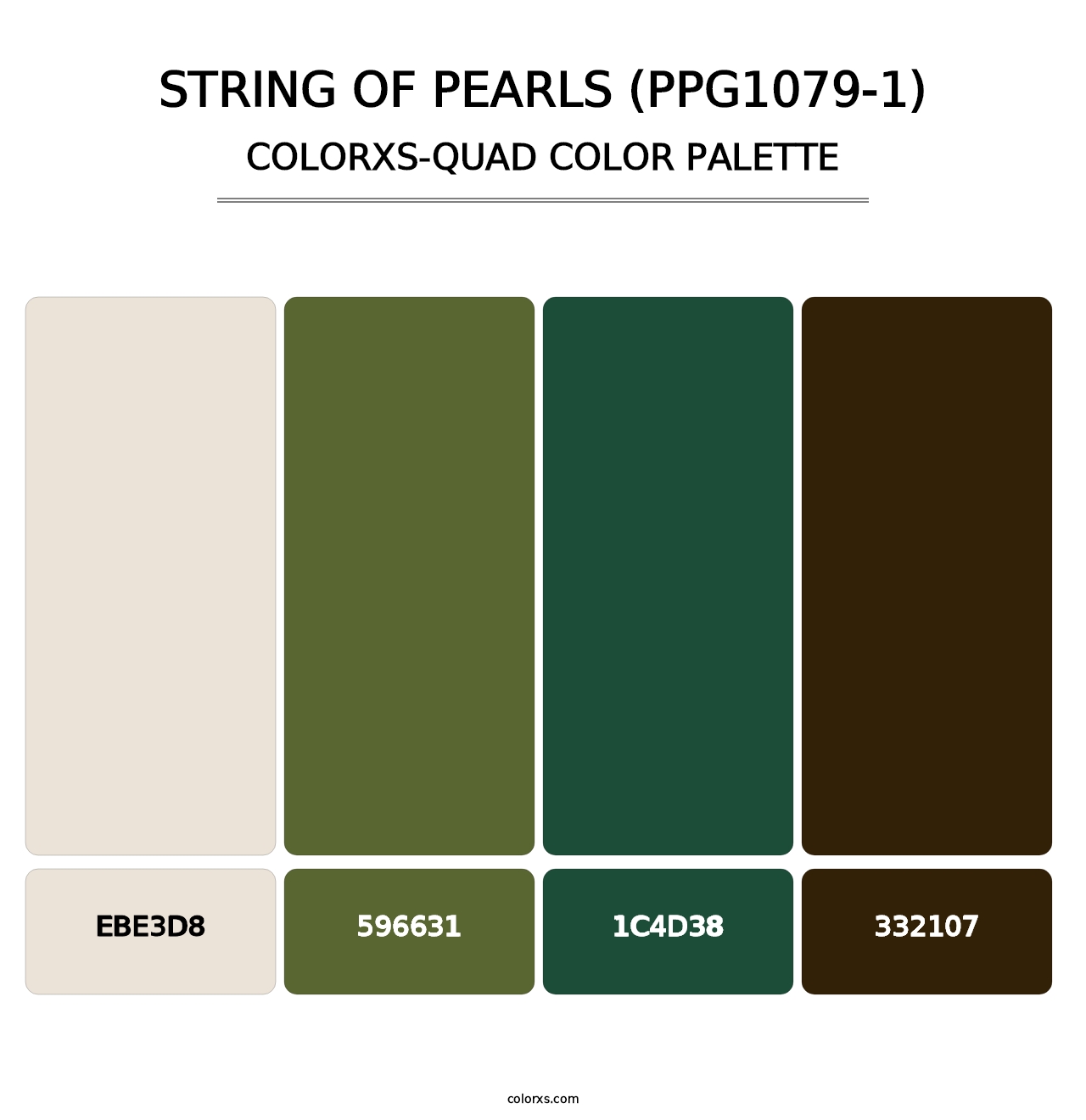 String Of Pearls (PPG1079-1) - Colorxs Quad Palette