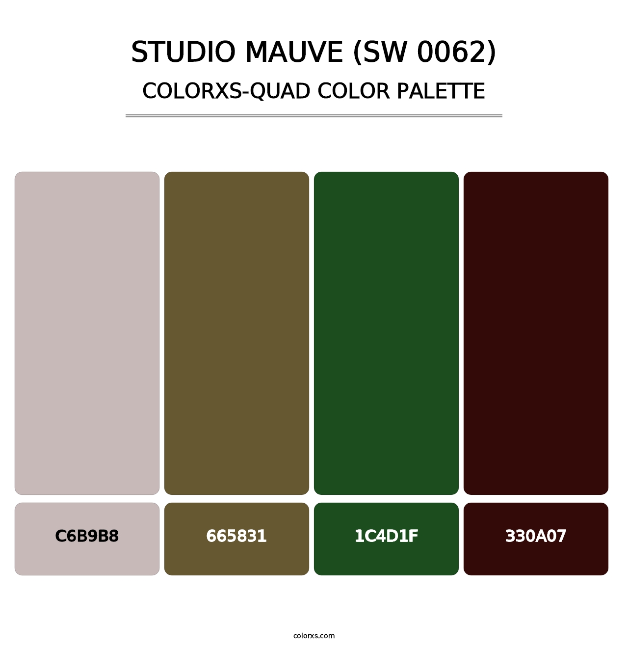 Studio Mauve (SW 0062) - Colorxs Quad Palette