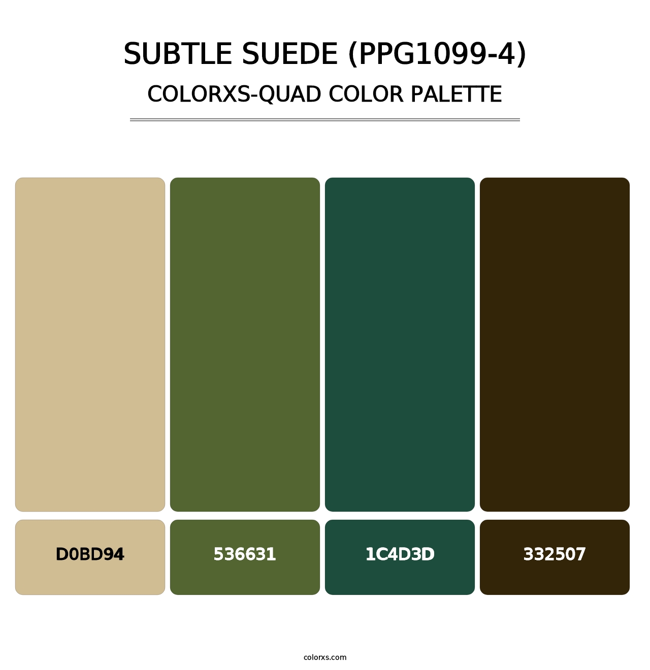 Subtle Suede (PPG1099-4) - Colorxs Quad Palette