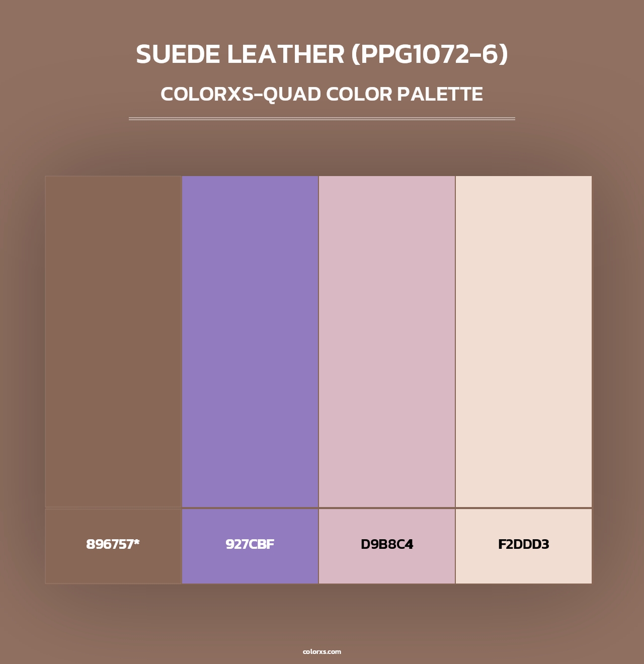 Suede Leather (PPG1072-6) - Colorxs Quad Palette