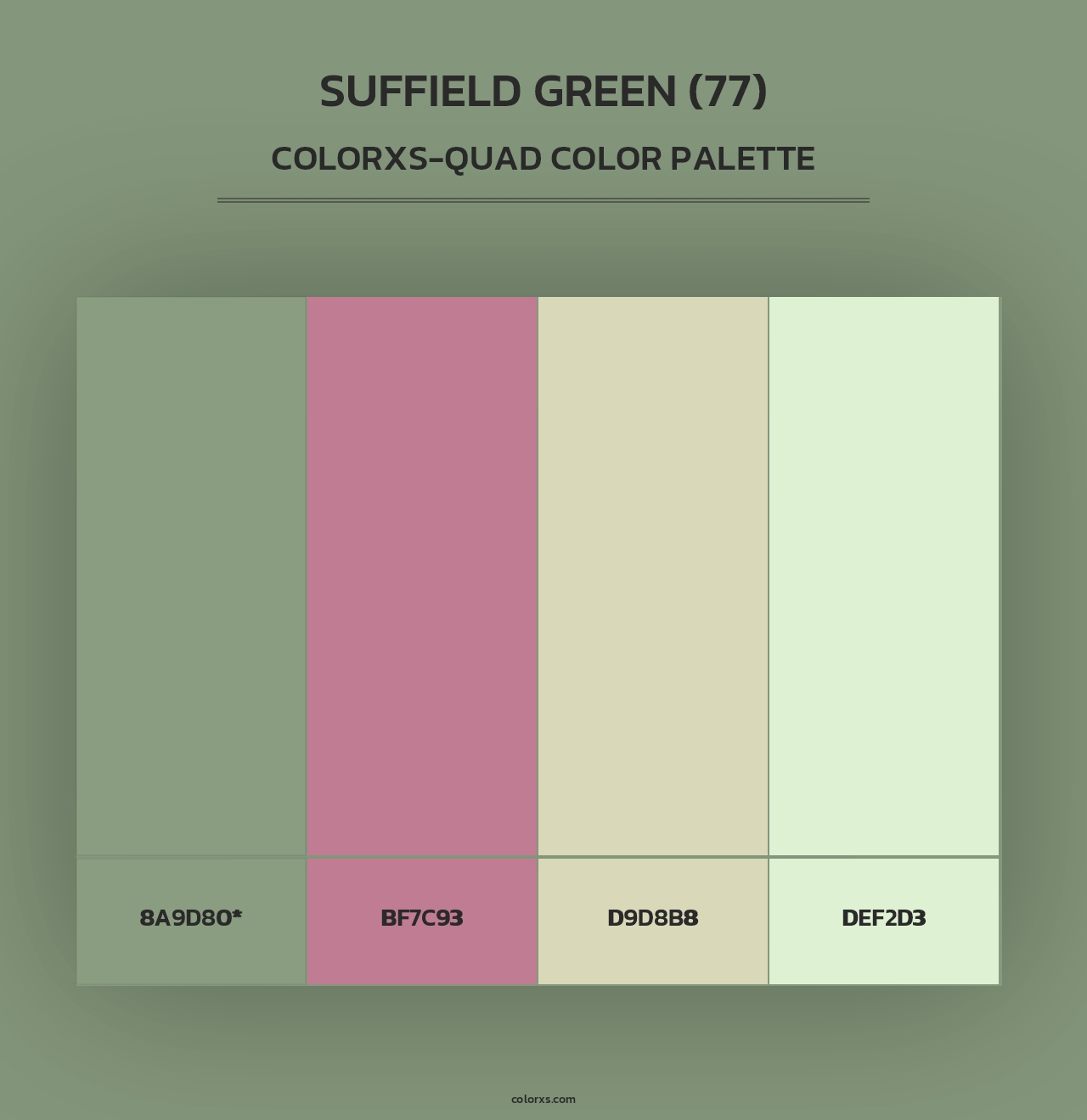 Suffield Green (77) - Colorxs Quad Palette