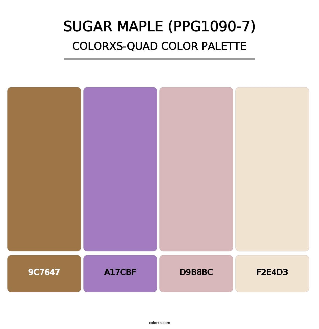 Sugar Maple (PPG1090-7) - Colorxs Quad Palette