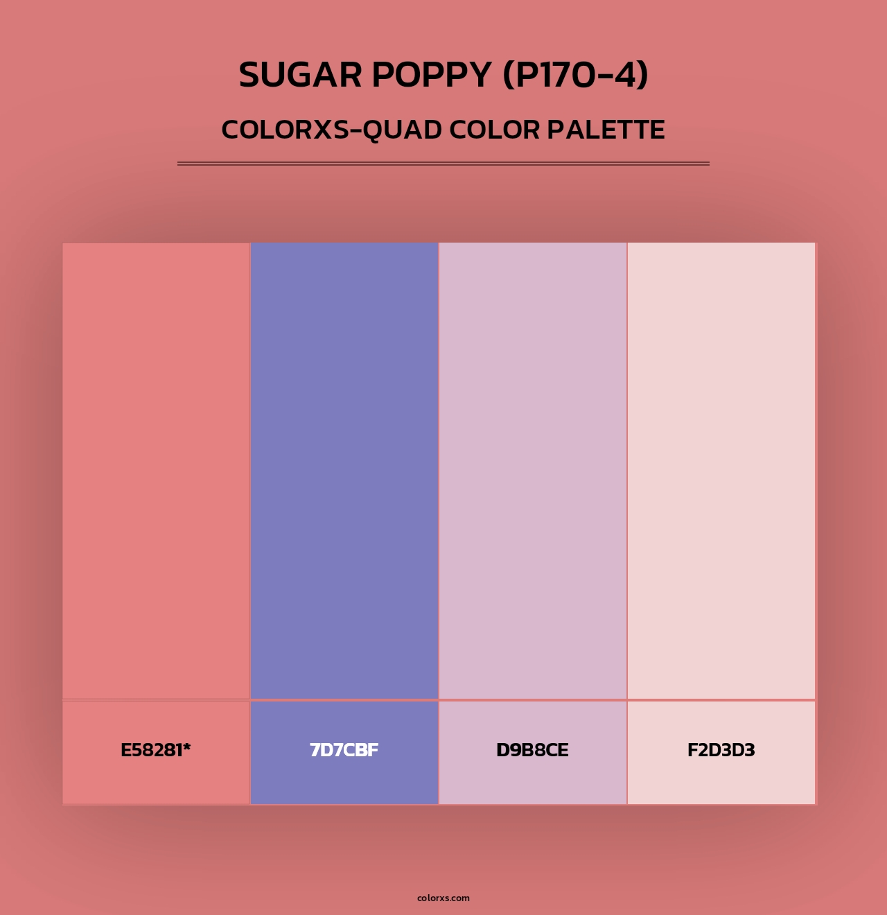 Sugar Poppy (P170-4) - Colorxs Quad Palette