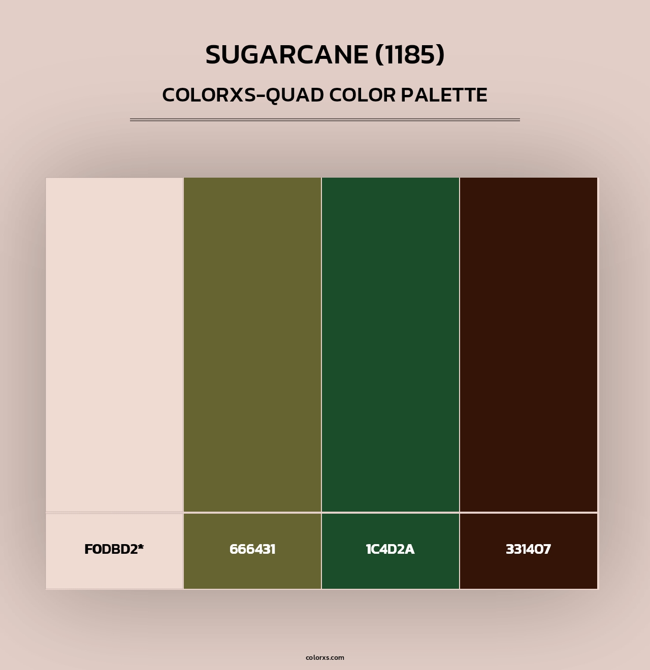 Sugarcane (1185) - Colorxs Quad Palette