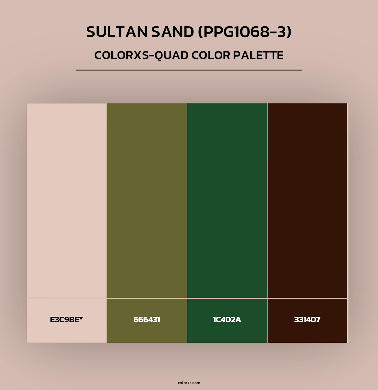 Sultan Sand (PPG1068-3) - Colorxs Quad Palette