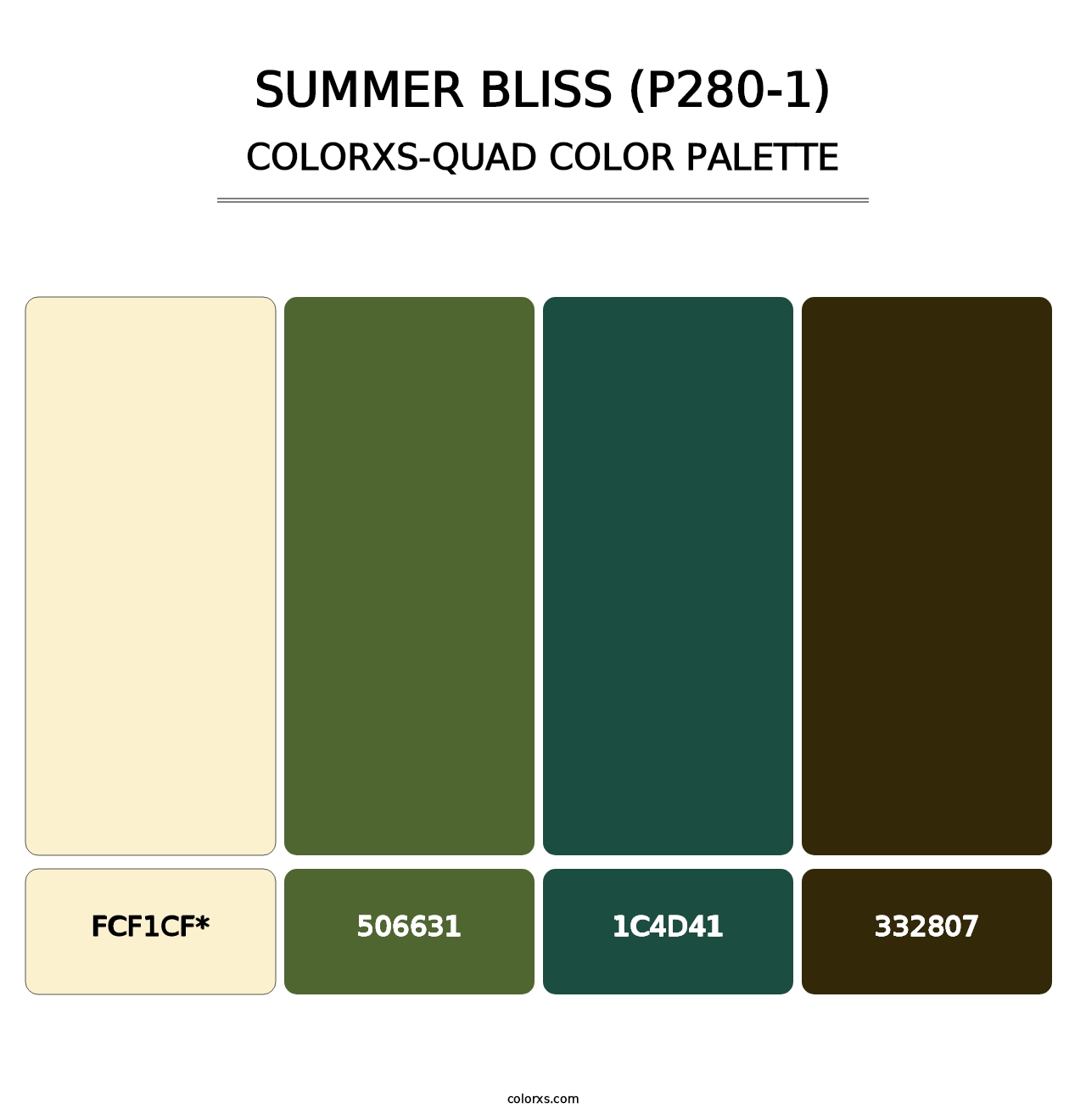 Summer Bliss (P280-1) - Colorxs Quad Palette