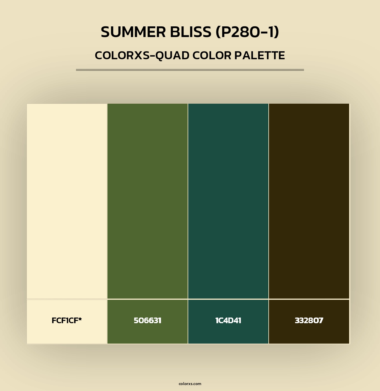 Summer Bliss (P280-1) - Colorxs Quad Palette