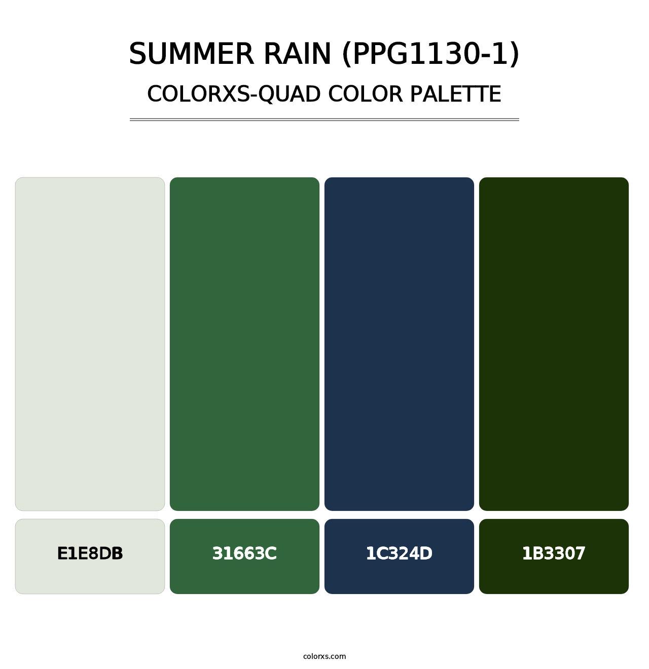 Summer Rain (PPG1130-1) - Colorxs Quad Palette