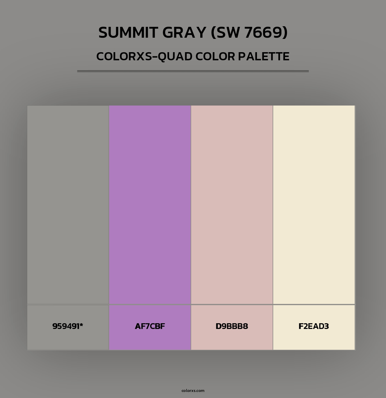 Summit Gray (SW 7669) - Colorxs Quad Palette