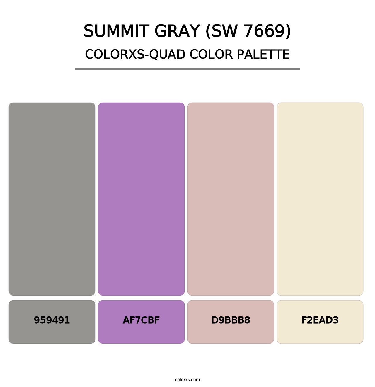 Summit Gray (SW 7669) - Colorxs Quad Palette