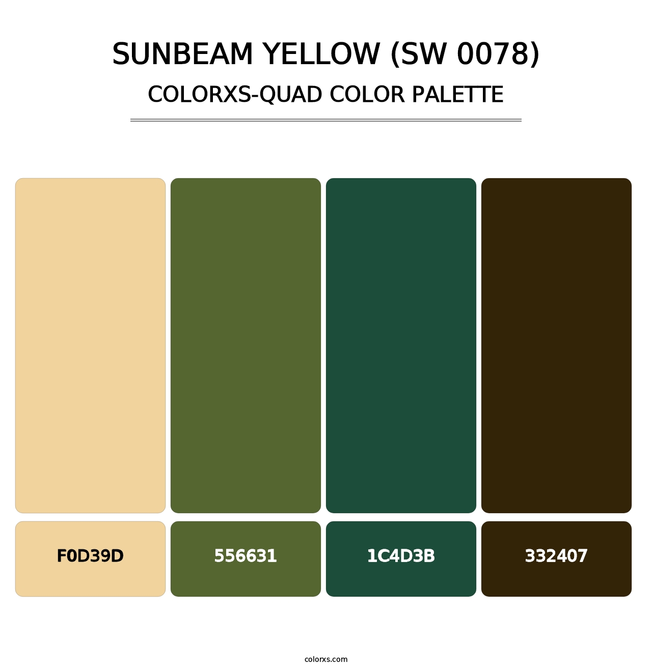 Sunbeam Yellow (SW 0078) - Colorxs Quad Palette