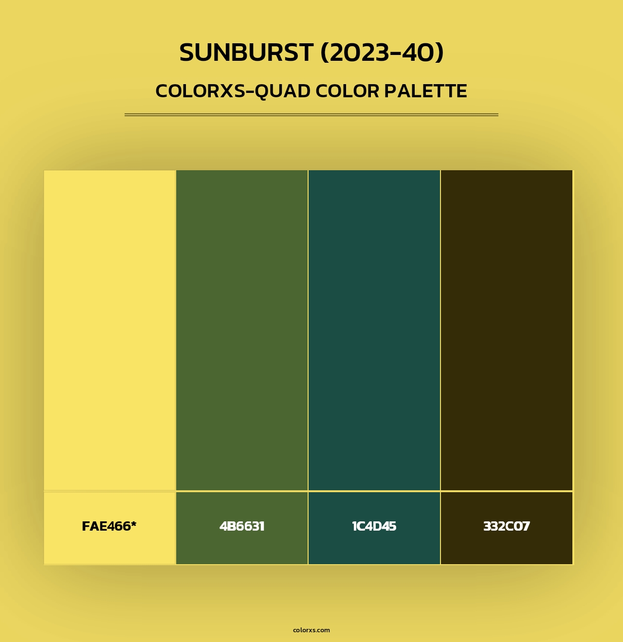 Sunburst (2023-40) - Colorxs Quad Palette