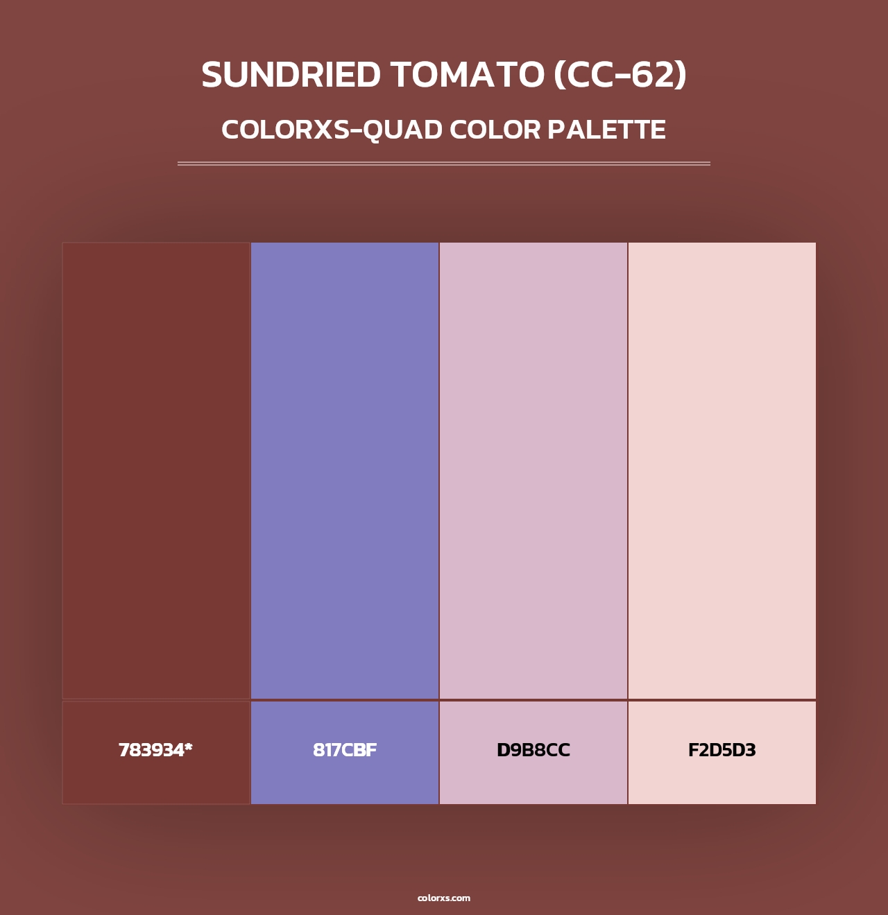 Sundried Tomato (CC-62) - Colorxs Quad Palette