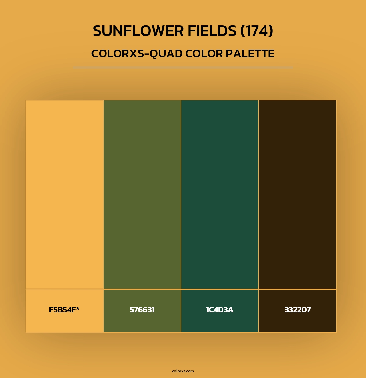 Sunflower Fields (174) - Colorxs Quad Palette