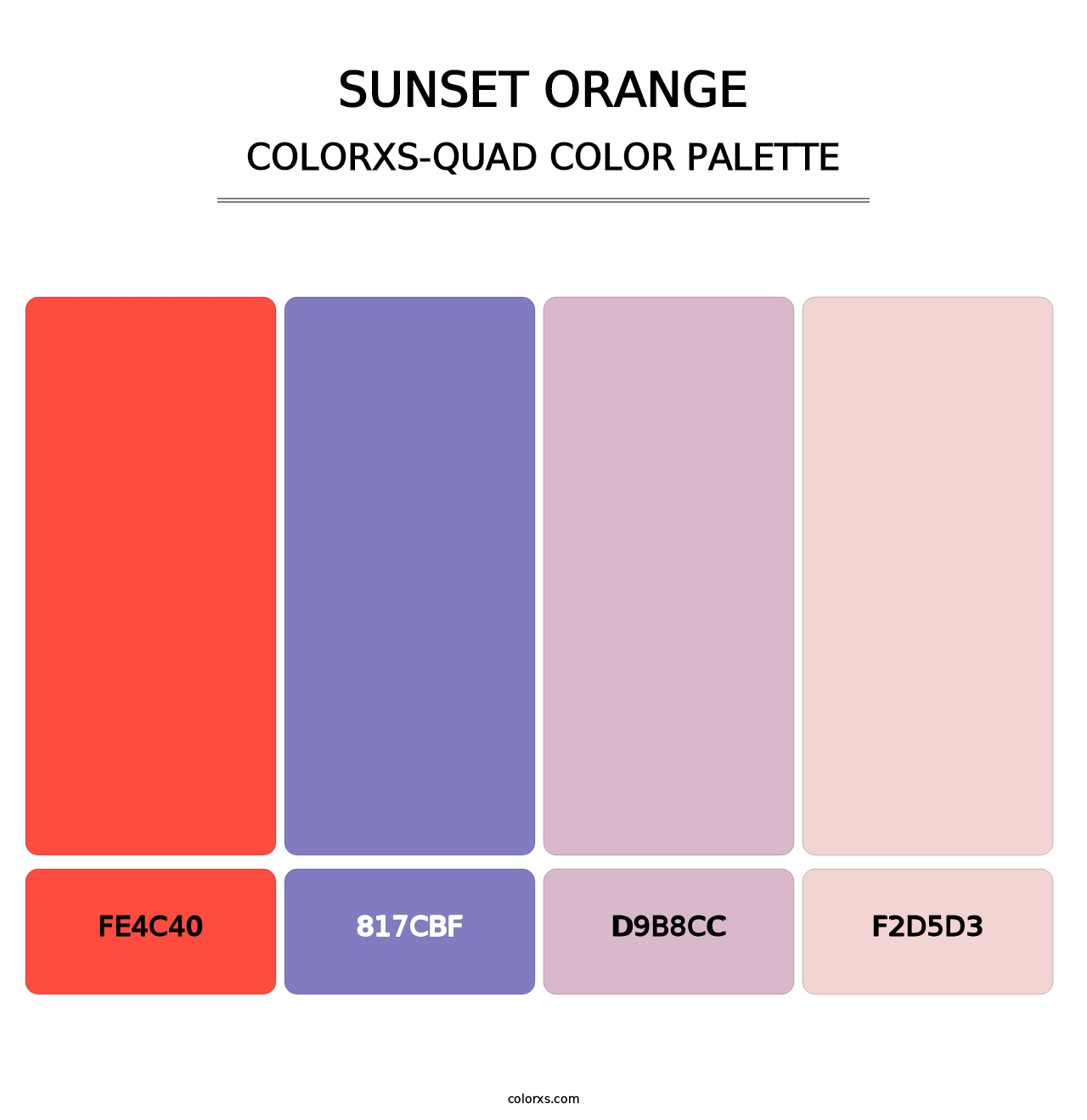 Sunset Orange - Colorxs Quad Palette