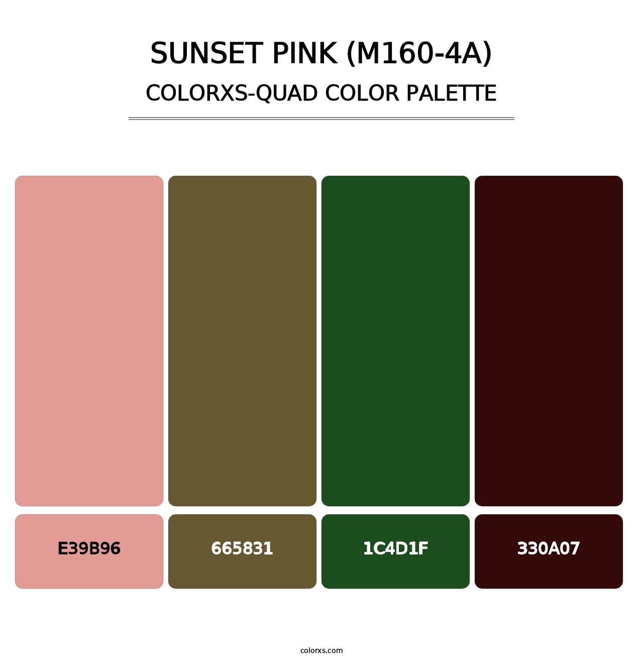 Sunset Pink (M160-4A) - Colorxs Quad Palette