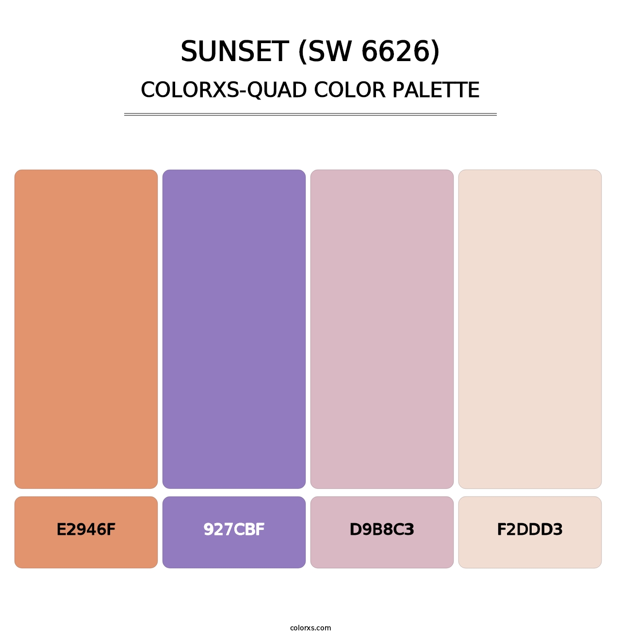 Sunset (SW 6626) - Colorxs Quad Palette