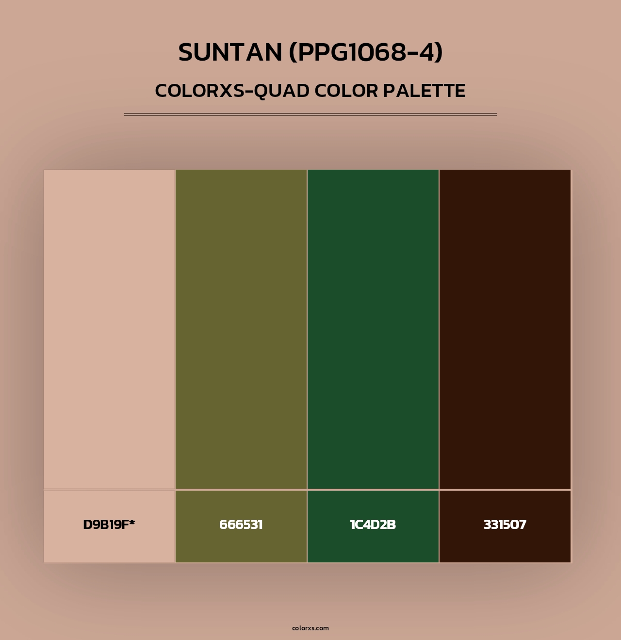 Suntan (PPG1068-4) - Colorxs Quad Palette