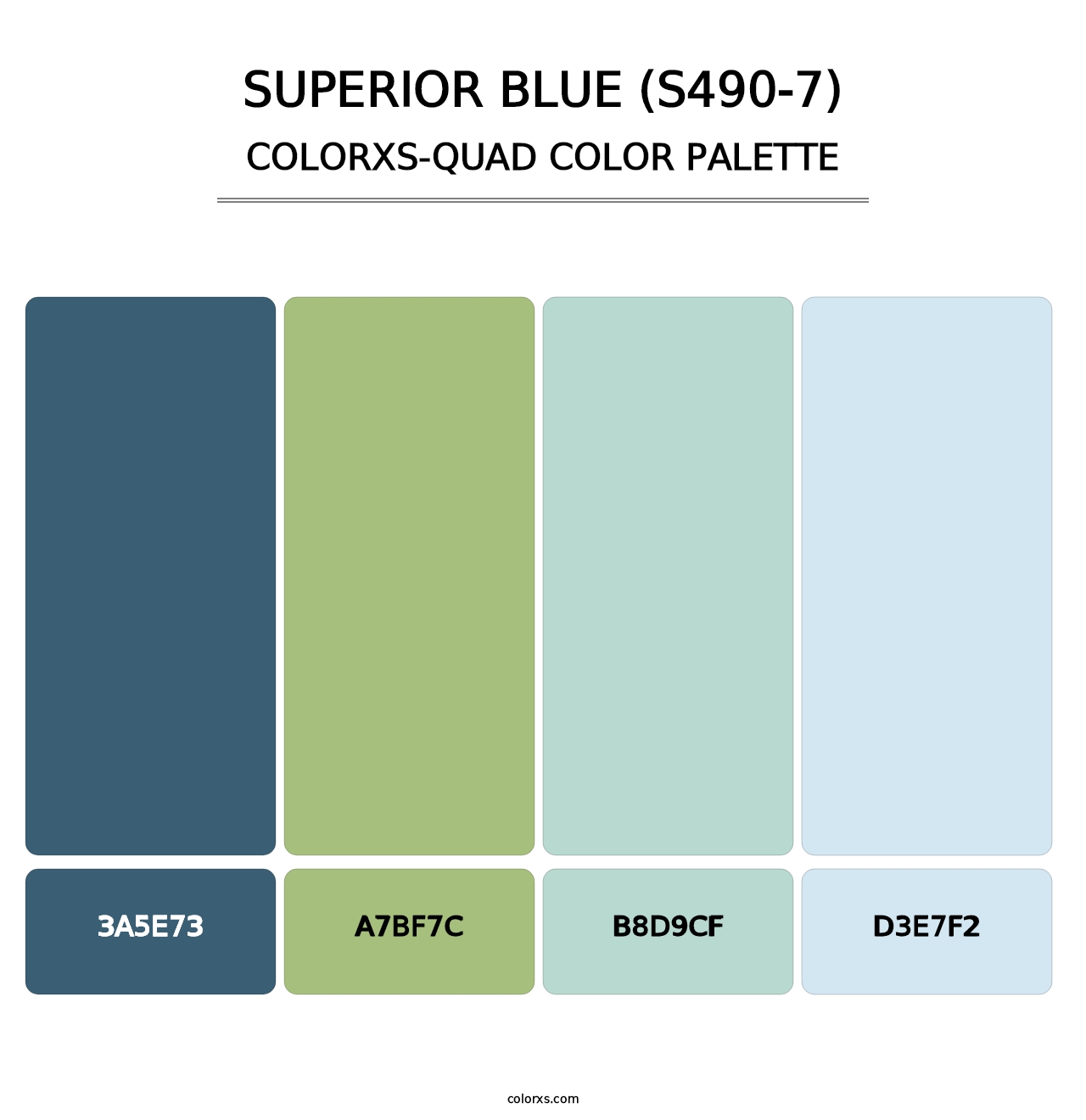 Superior Blue (S490-7) - Colorxs Quad Palette