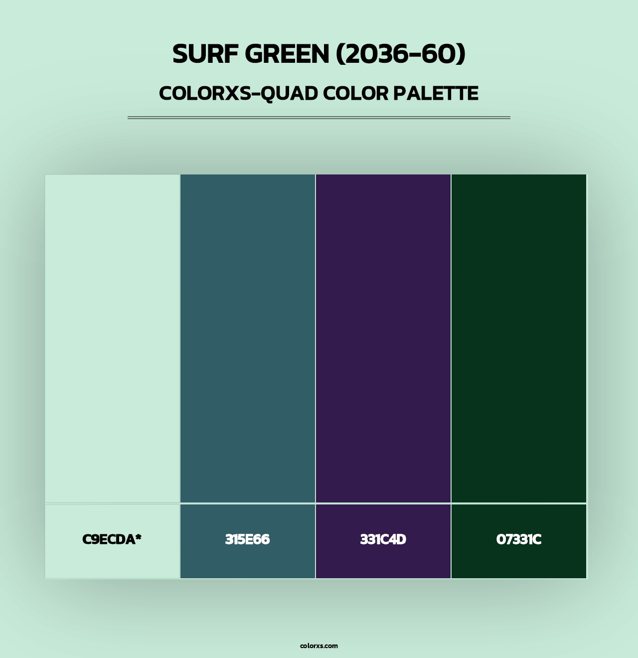 Surf Green (2036-60) - Colorxs Quad Palette