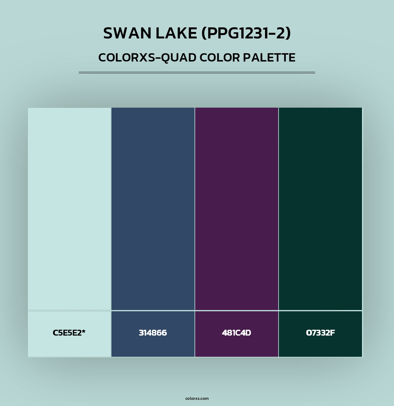 Swan Lake (PPG1231-2) - Colorxs Quad Palette