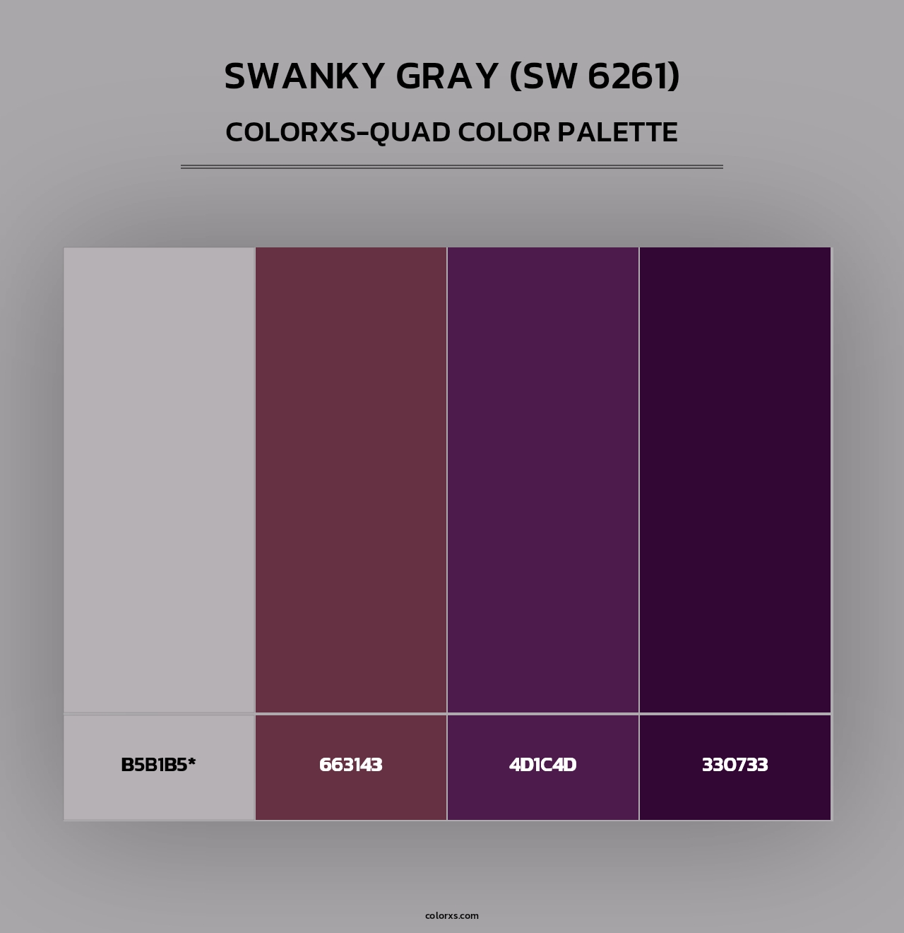 Swanky Gray (SW 6261) - Colorxs Quad Palette