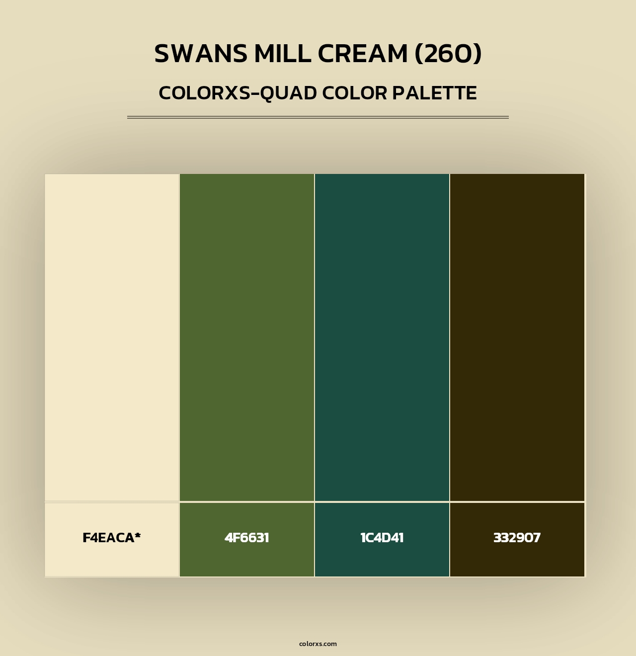 Swans Mill Cream (260) - Colorxs Quad Palette