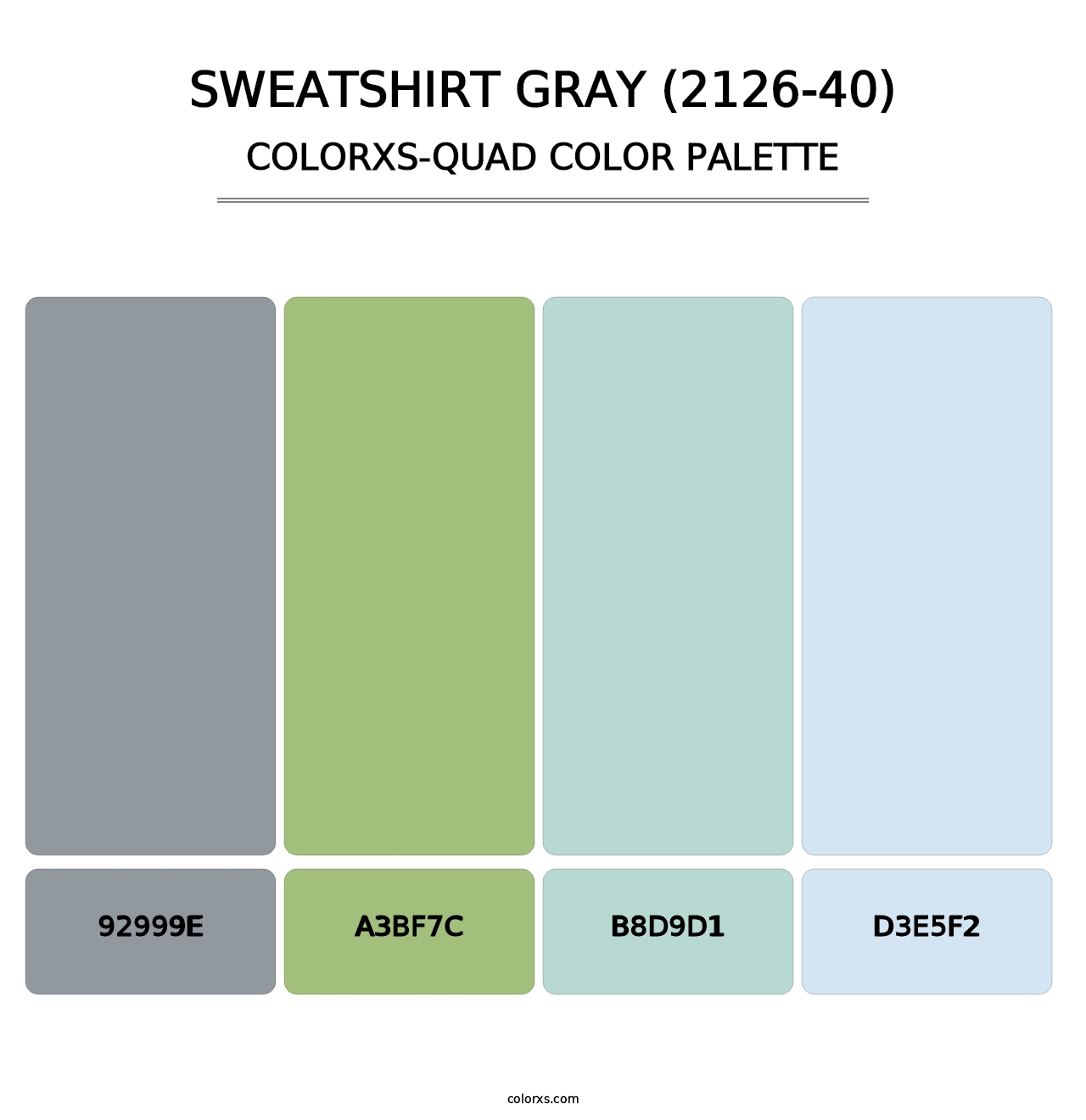 Sweatshirt Gray (2126-40) - Colorxs Quad Palette
