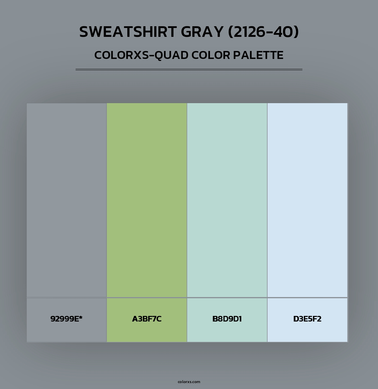 Sweatshirt Gray (2126-40) - Colorxs Quad Palette