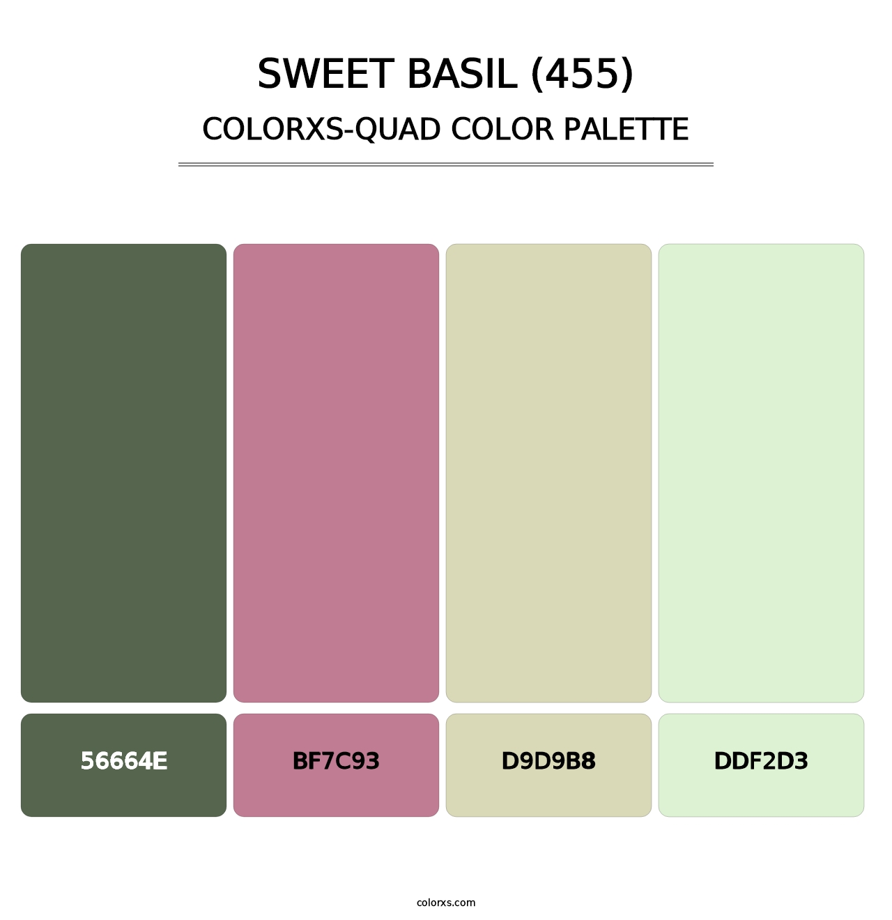 Sweet Basil (455) - Colorxs Quad Palette