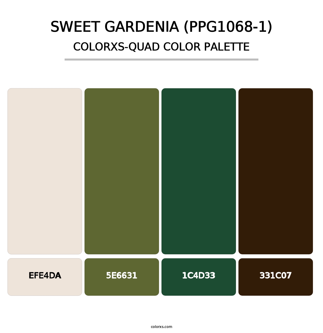 Sweet Gardenia (PPG1068-1) - Colorxs Quad Palette