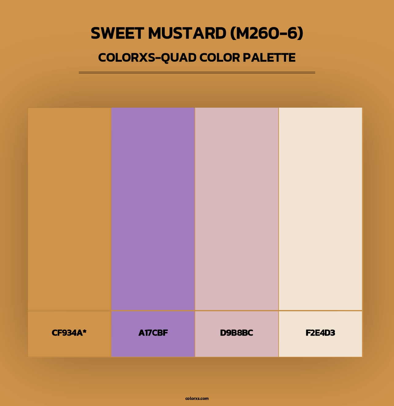 Sweet Mustard (M260-6) - Colorxs Quad Palette