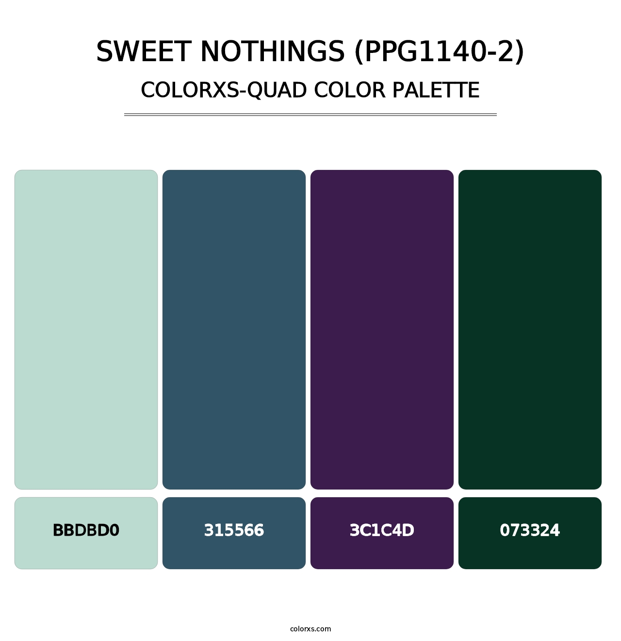 Sweet Nothings (PPG1140-2) - Colorxs Quad Palette