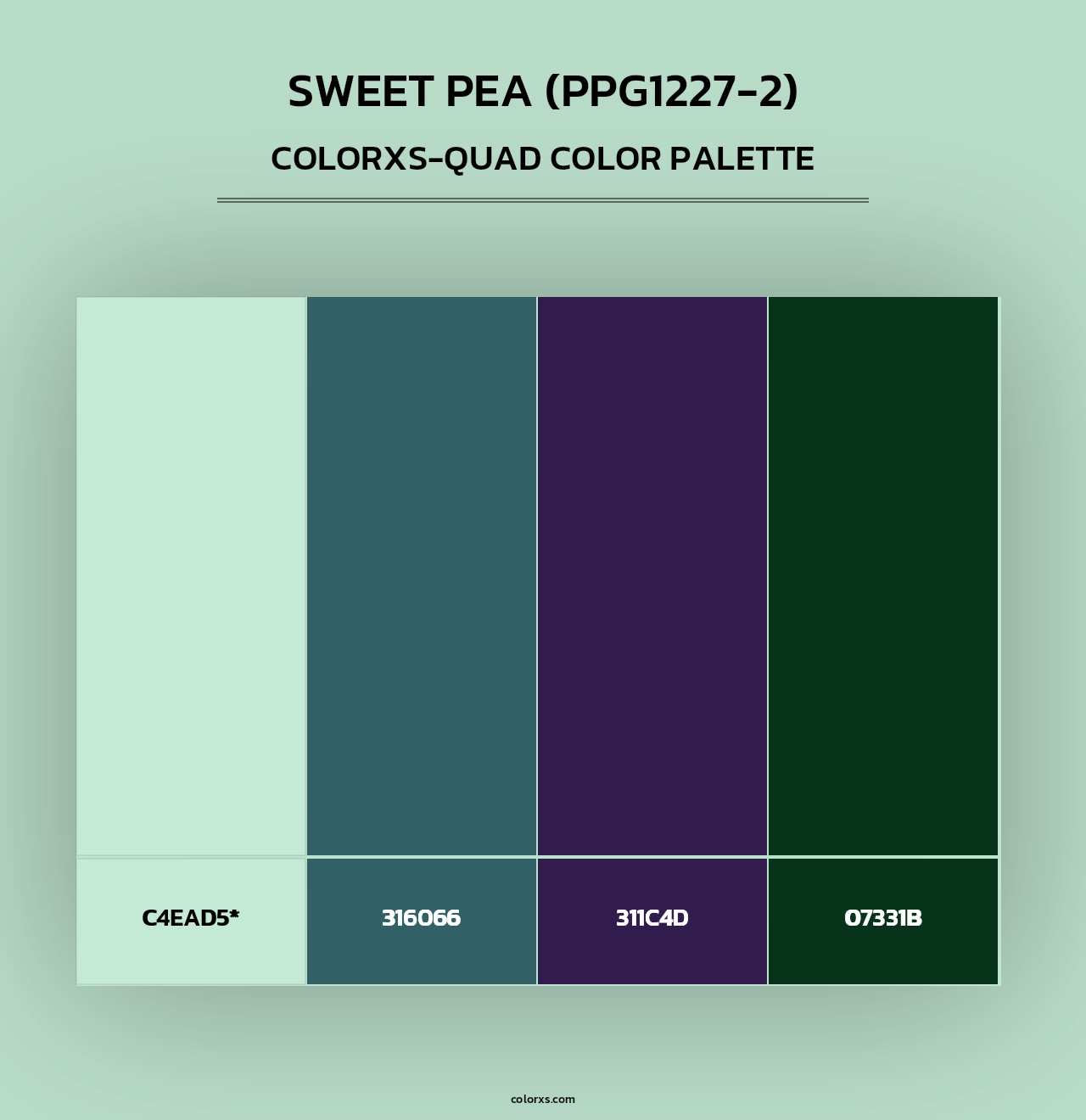 Sweet Pea (PPG1227-2) - Colorxs Quad Palette