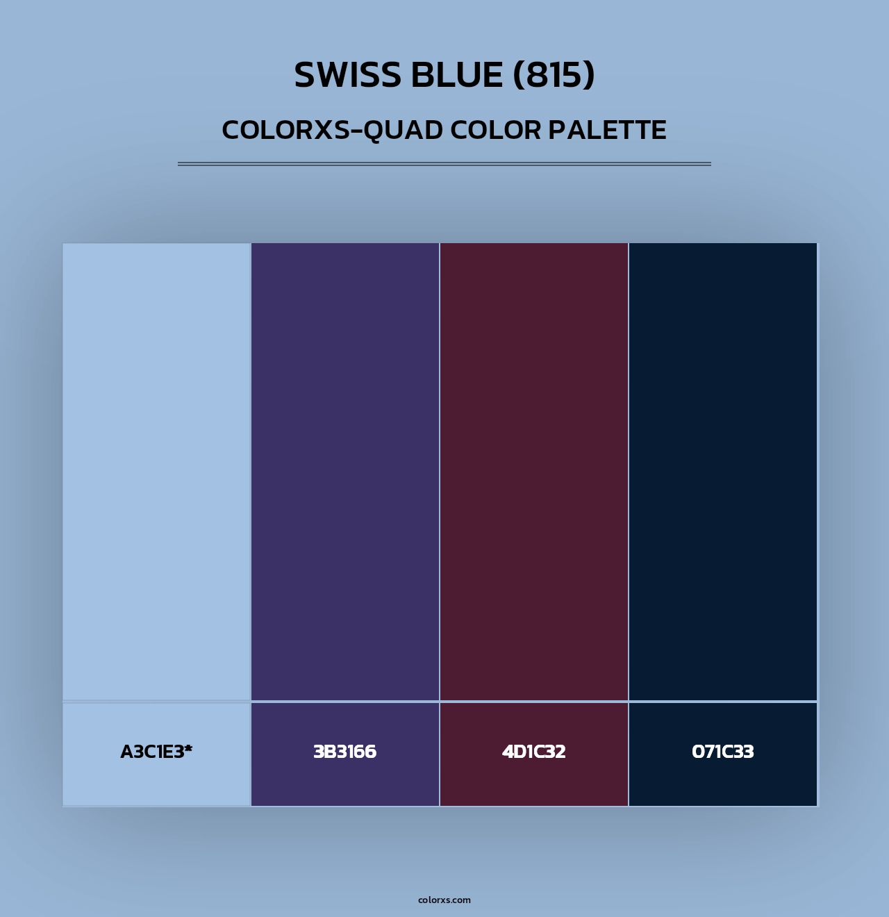 Swiss Blue (815) - Colorxs Quad Palette