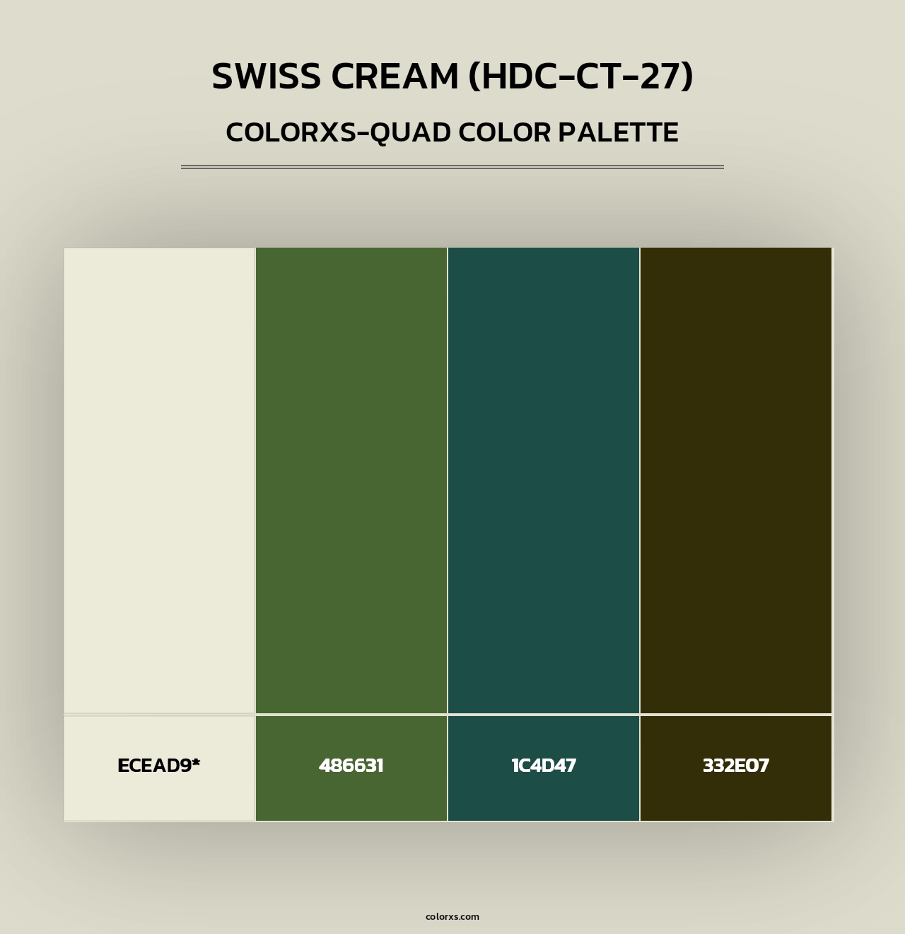 Swiss Cream (HDC-CT-27) - Colorxs Quad Palette