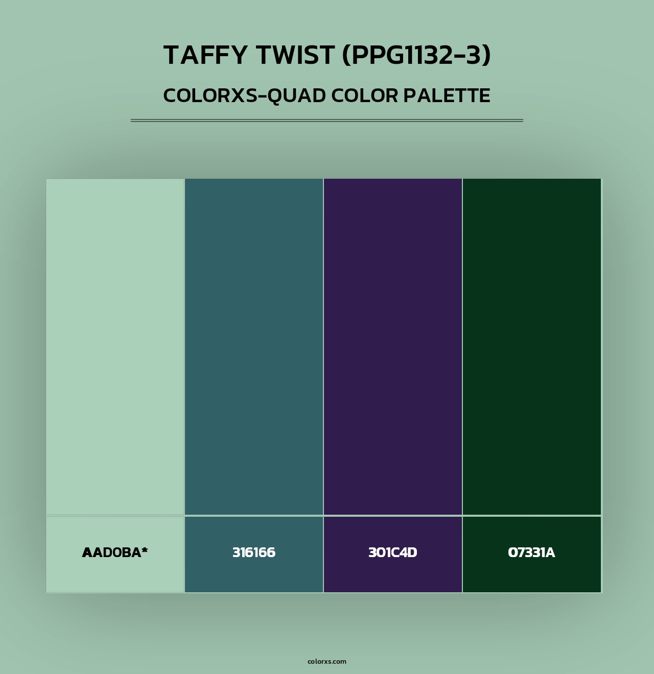 Taffy Twist (PPG1132-3) - Colorxs Quad Palette