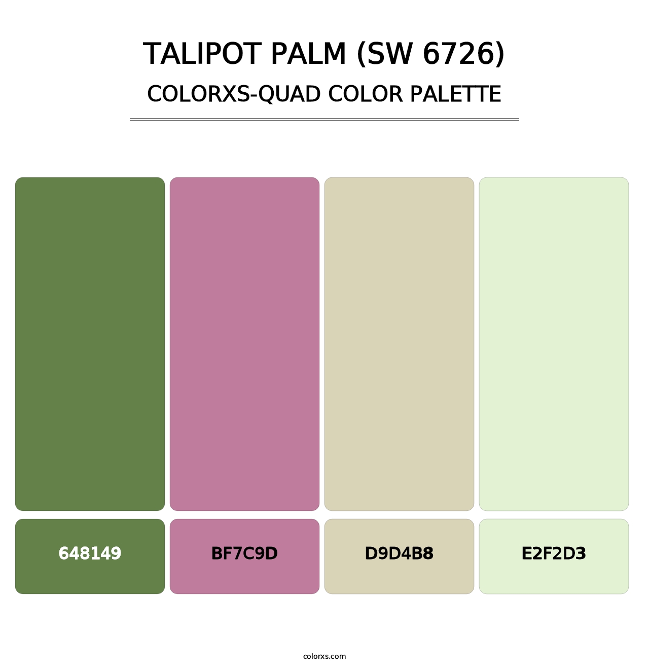 Talipot Palm (SW 6726) - Colorxs Quad Palette