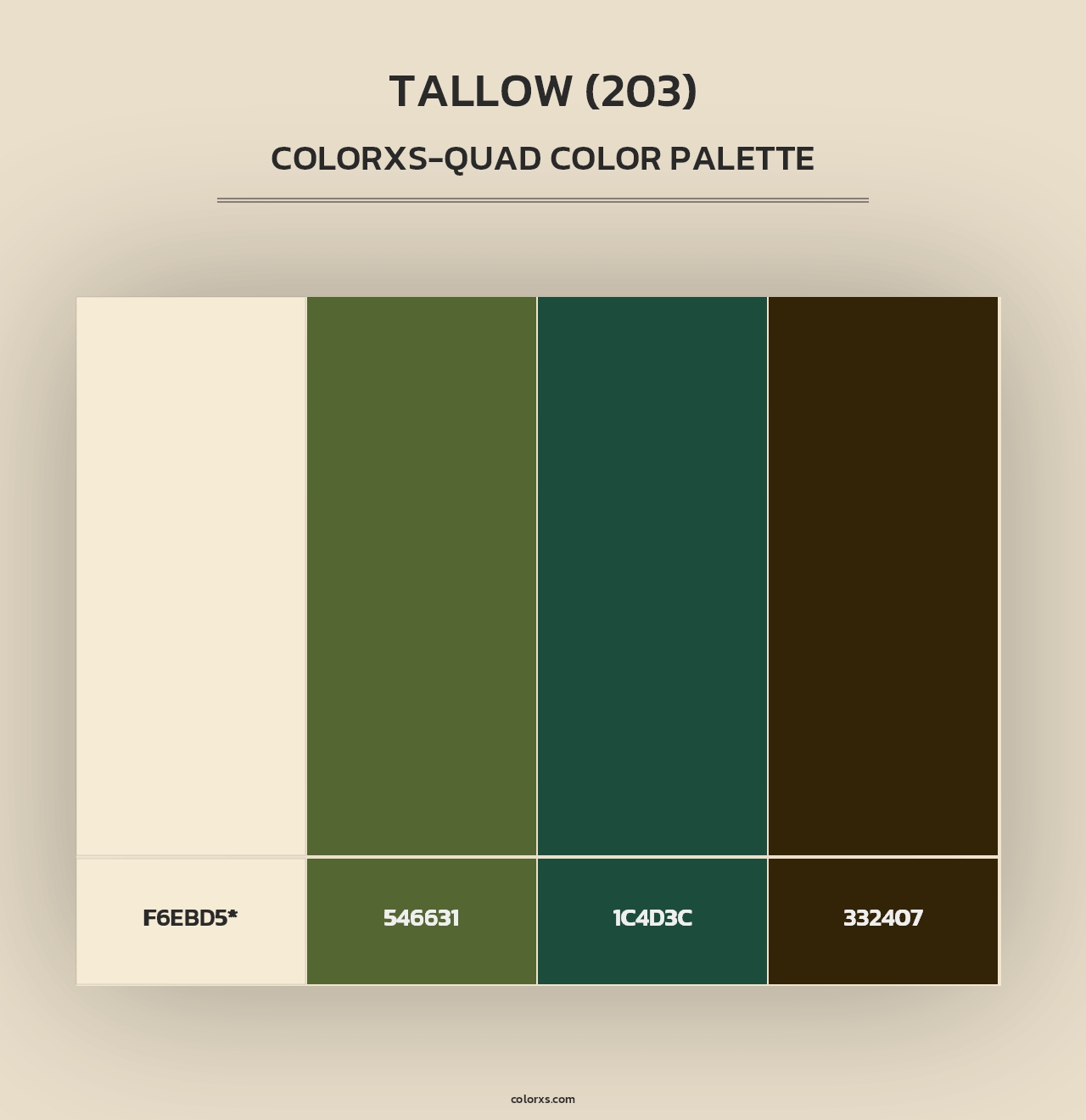 Tallow (203) - Colorxs Quad Palette