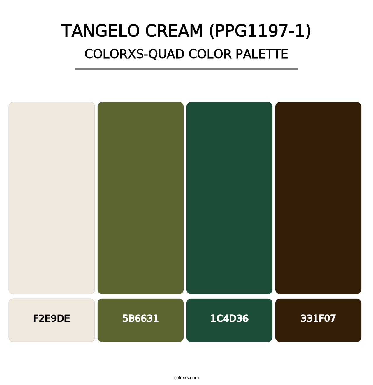 Tangelo Cream (PPG1197-1) - Colorxs Quad Palette