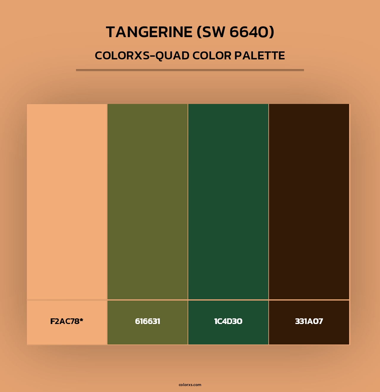 Tangerine (SW 6640) - Colorxs Quad Palette