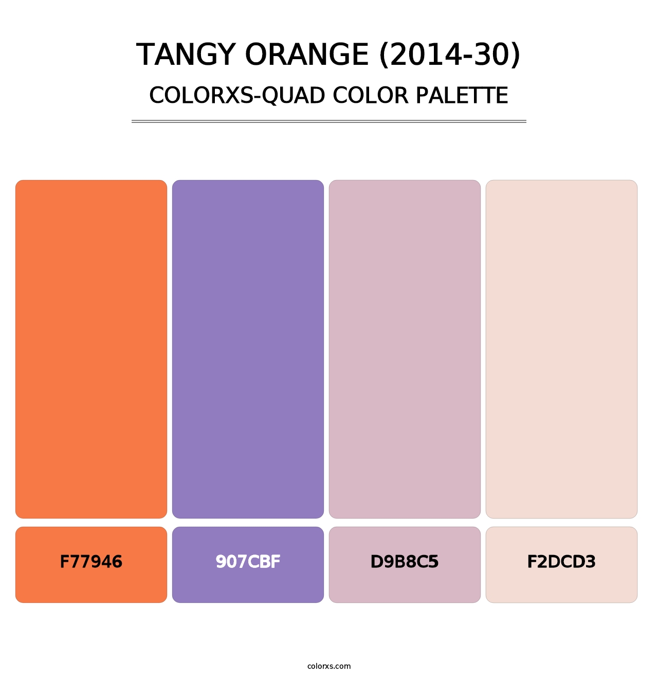 Tangy Orange (2014-30) - Colorxs Quad Palette