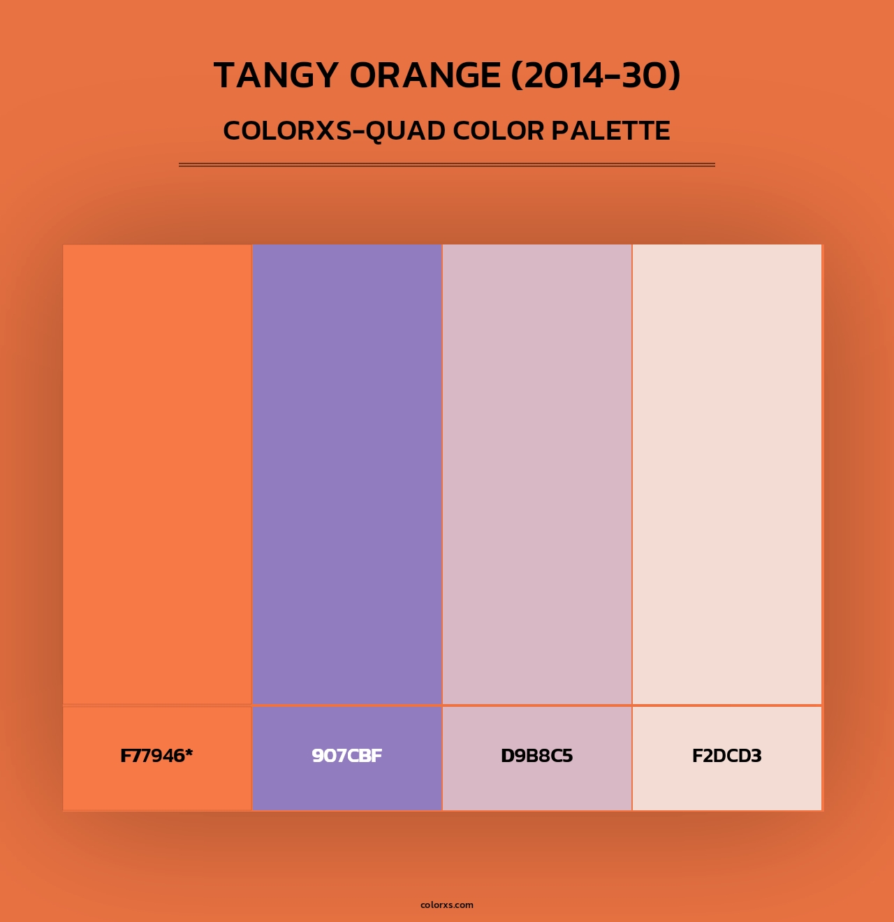 Tangy Orange (2014-30) - Colorxs Quad Palette