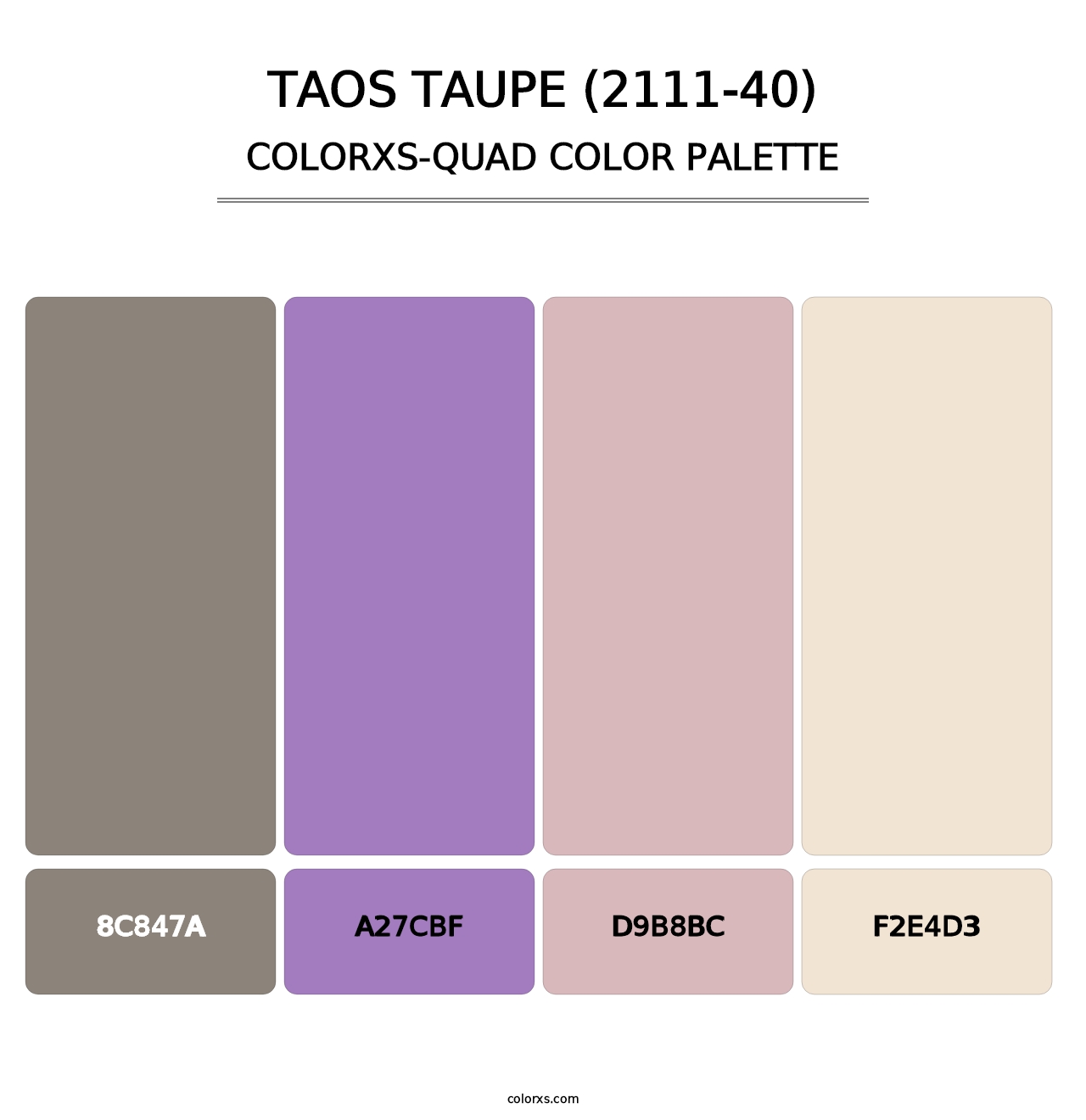 Taos Taupe (2111-40) - Colorxs Quad Palette