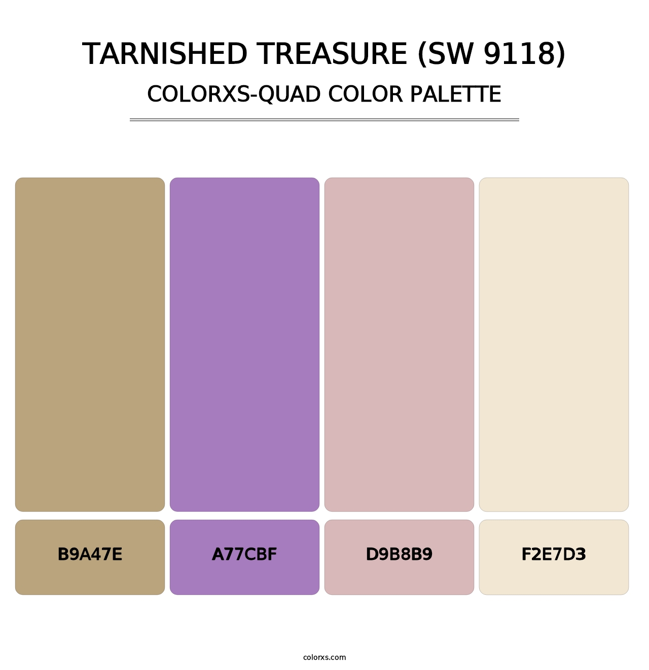Tarnished Treasure (SW 9118) - Colorxs Quad Palette
