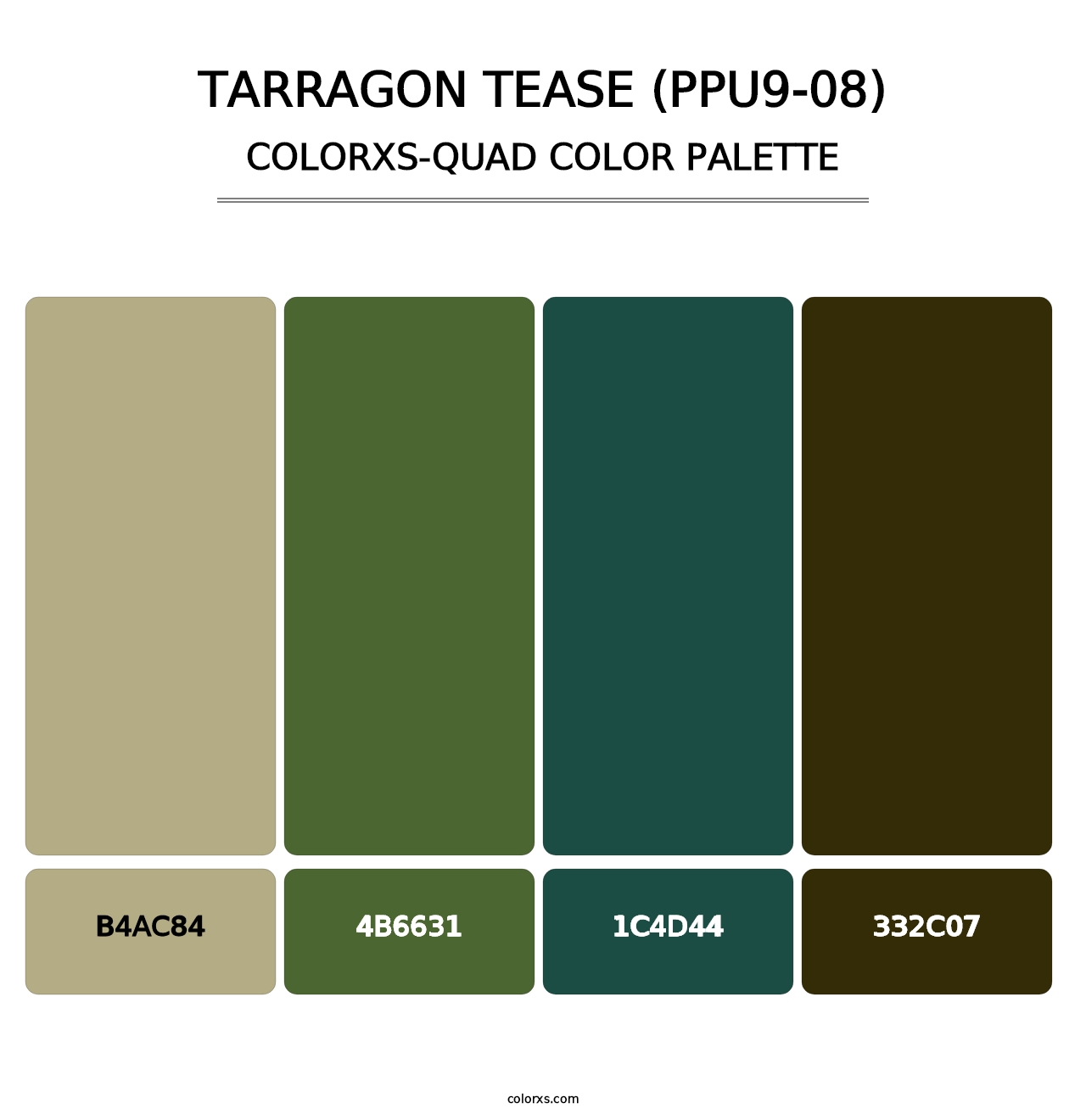 Tarragon Tease (PPU9-08) - Colorxs Quad Palette